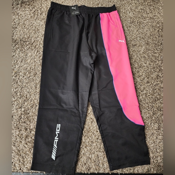 NWT Puma x Mercedes AMG Woven Black/Pink Pants XL